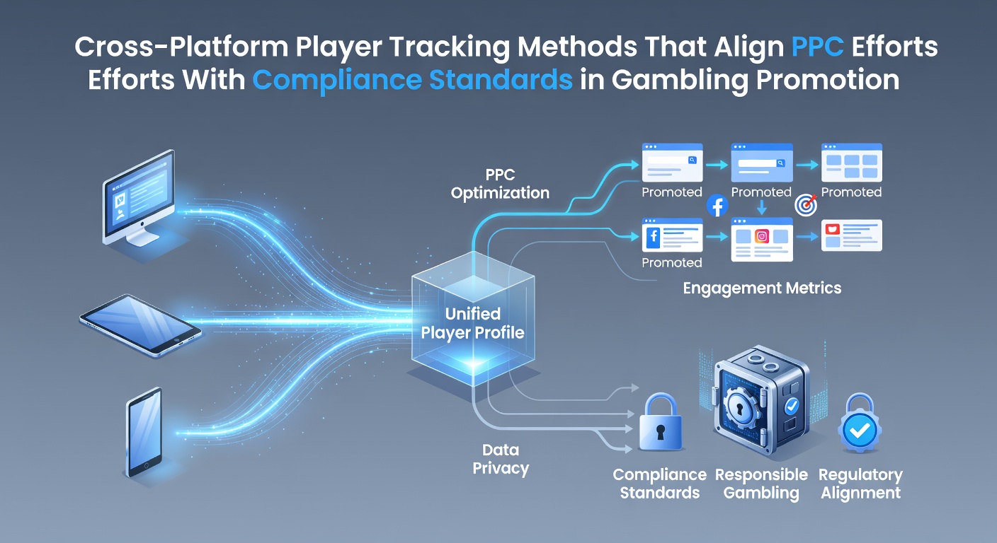 Darstellung von Cross-Platform-Tracking-Systemen in der digitalen Glücksspielwerbung mit vernetzten Geräten und Datenflüssen